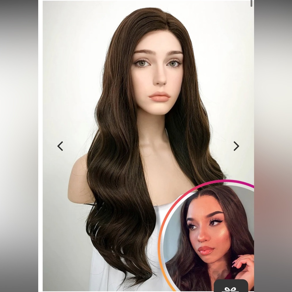 Brown long wavy lace front cosplay wig - NWT, Wigisfashion